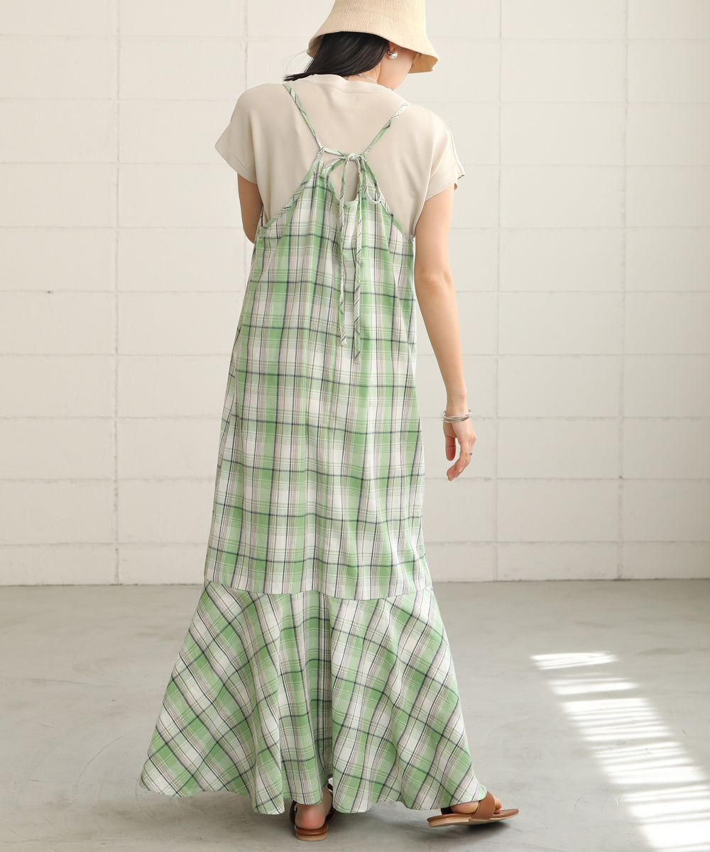 CHECK PATTERN CAMI ONEPIECE