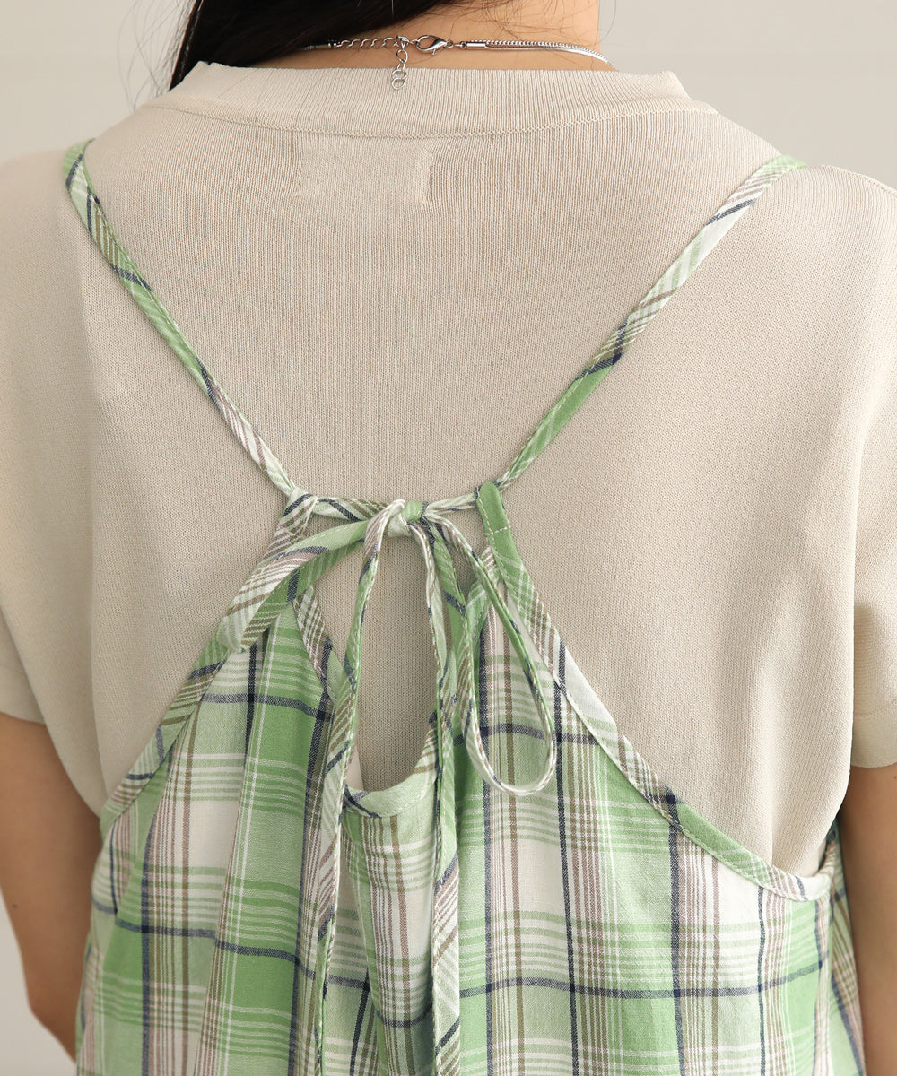 CHECK PATTERN CAMI ONEPIECE