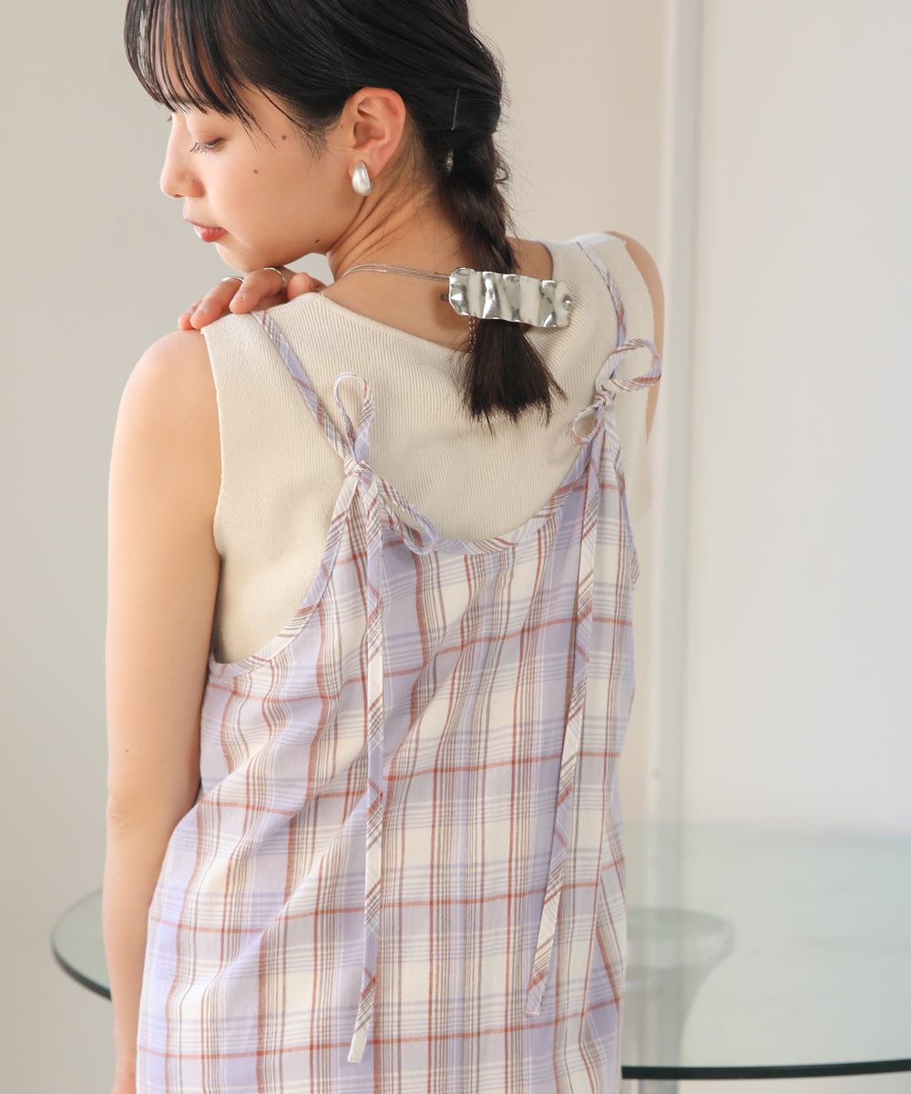 CHECK PATTERN CAMI ONEPIECE