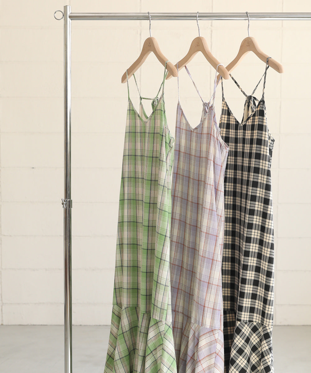 CHECK PATTERN CAMI ONEPIECE