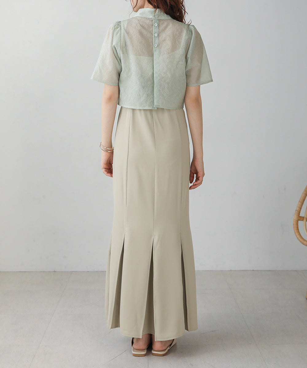LACE BLOUSE + CAMI ONEPIECE SET