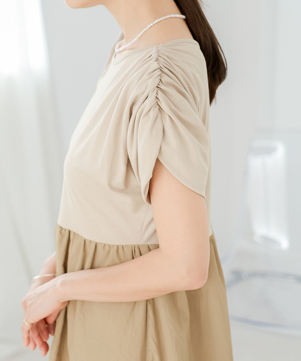 GATHER BALLOON ONEPIECE