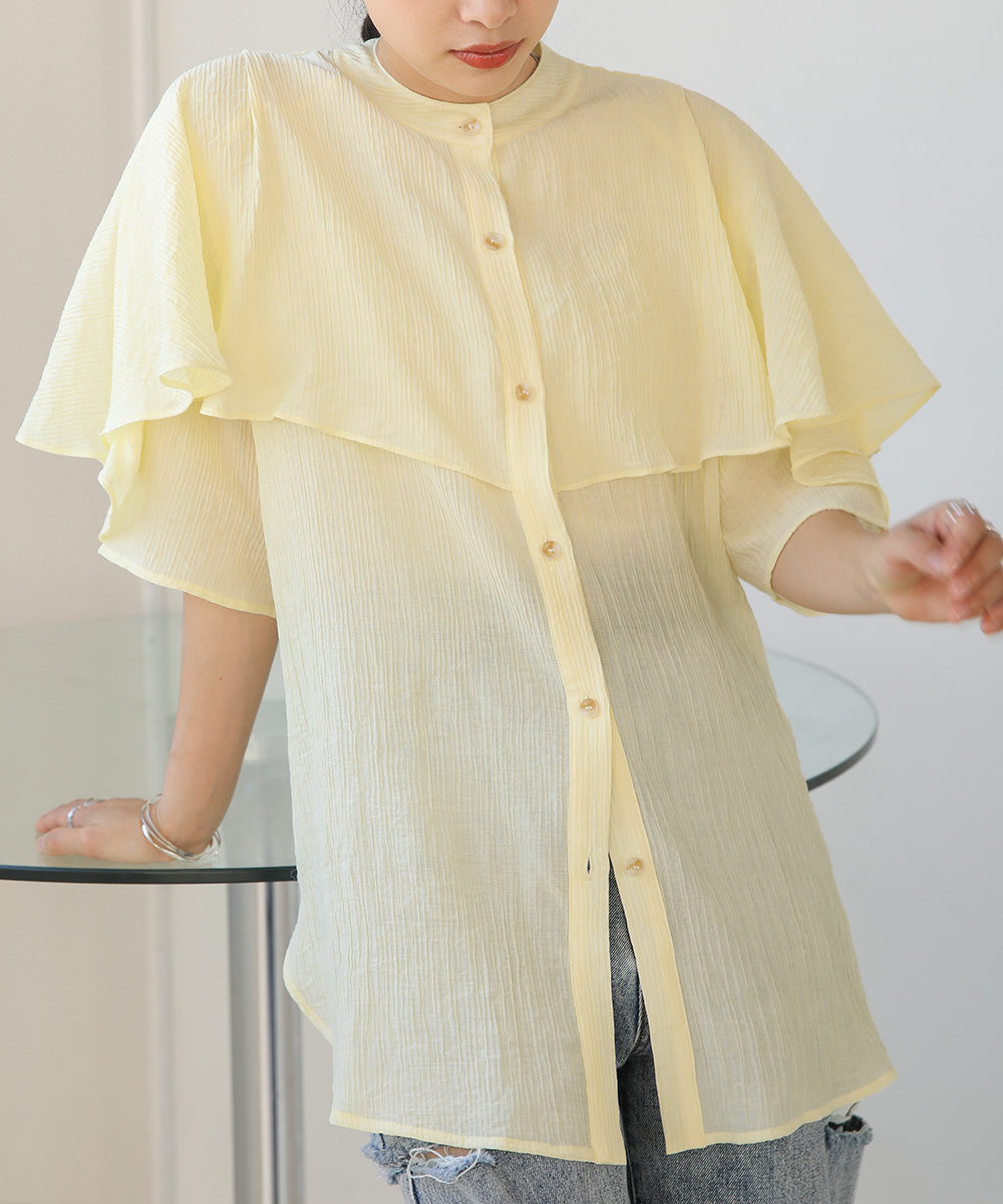 RUFFLE HALF SLEEVE BLOUSE