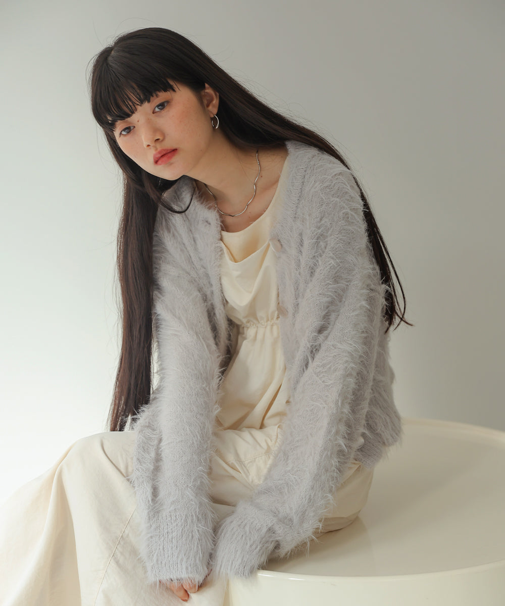 SHAGGY KNIT CARDIGAN