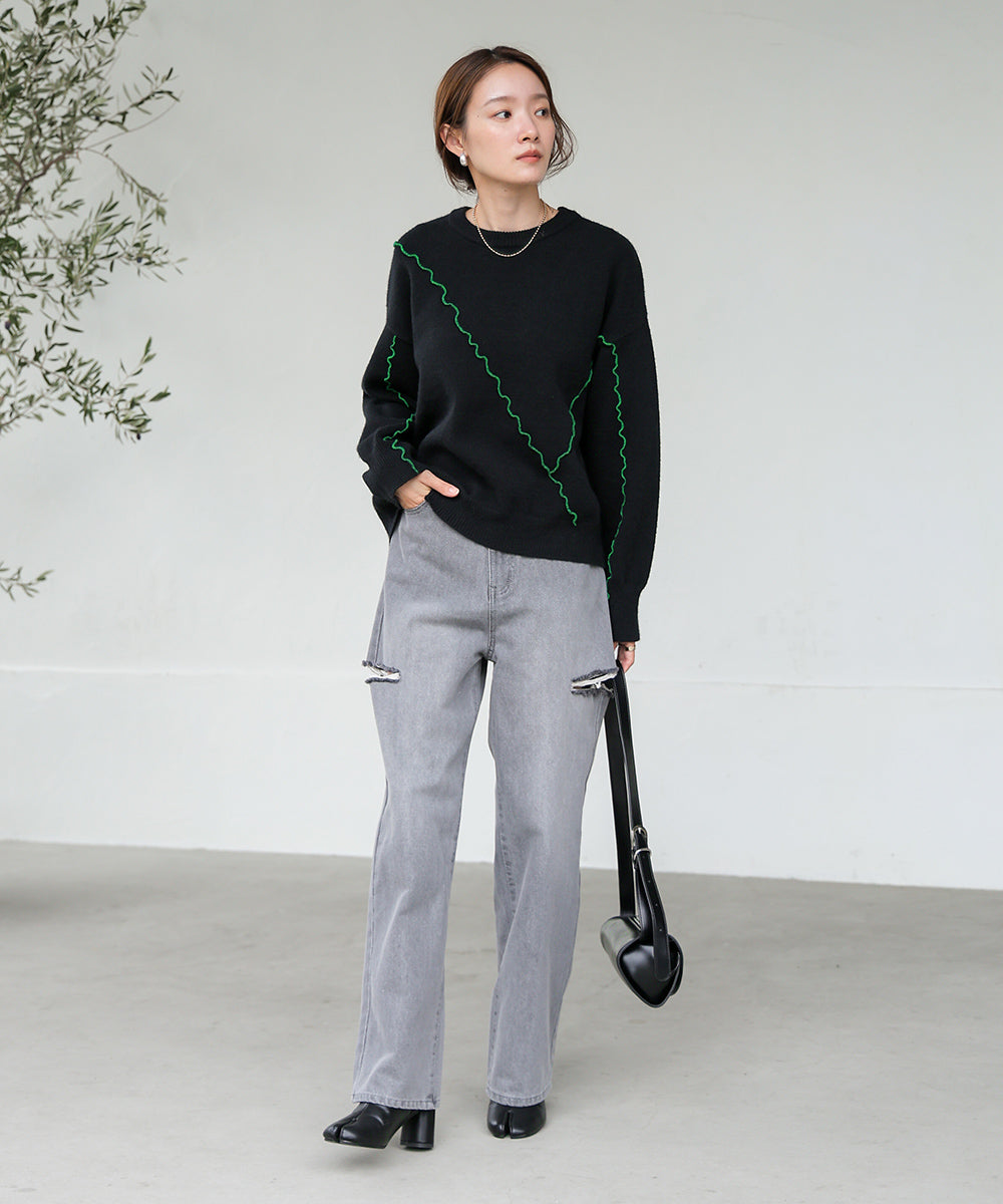 WAVE MELLOW KNIT TOPS