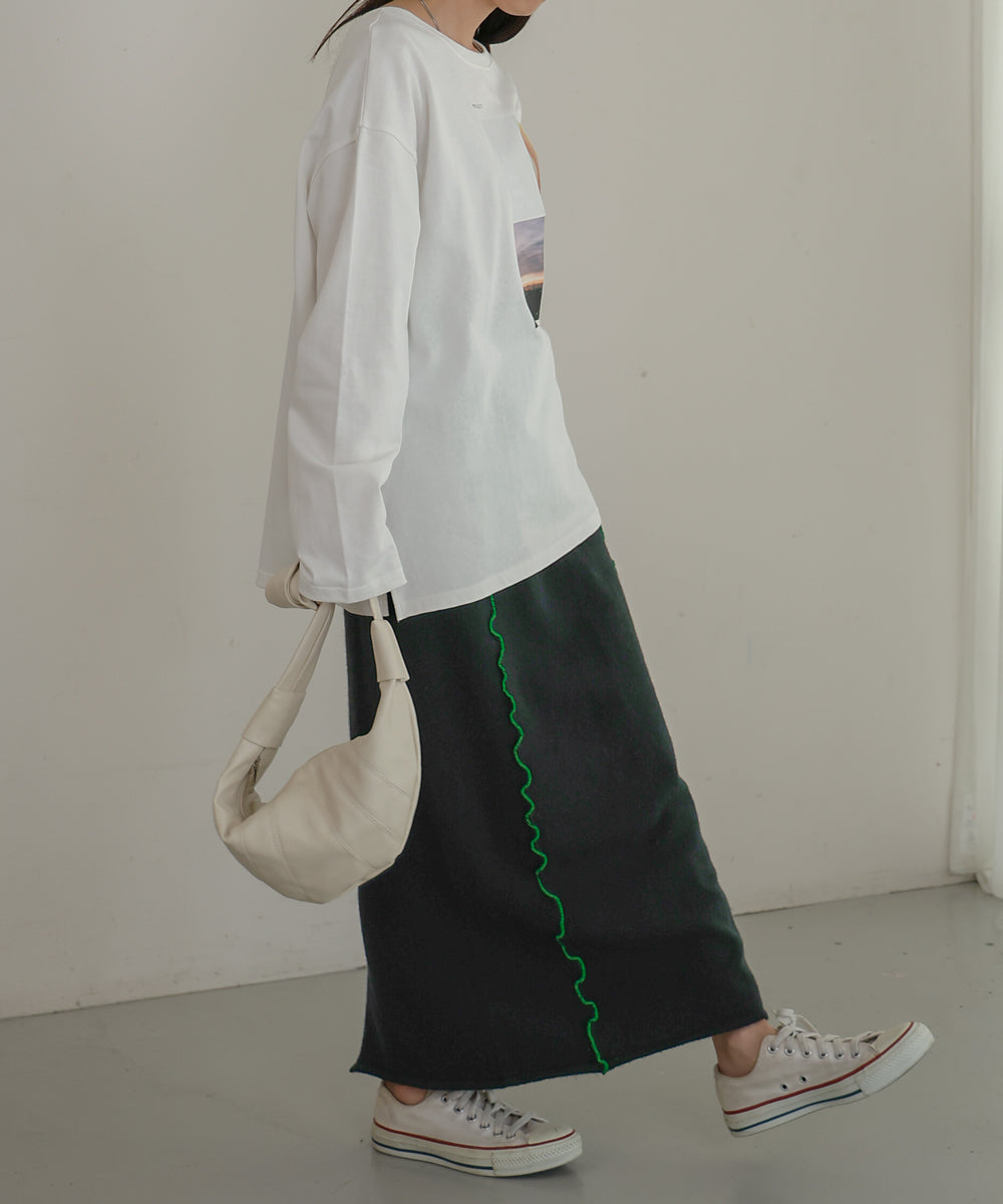 WAVE MELLOW KNIT SKIRT