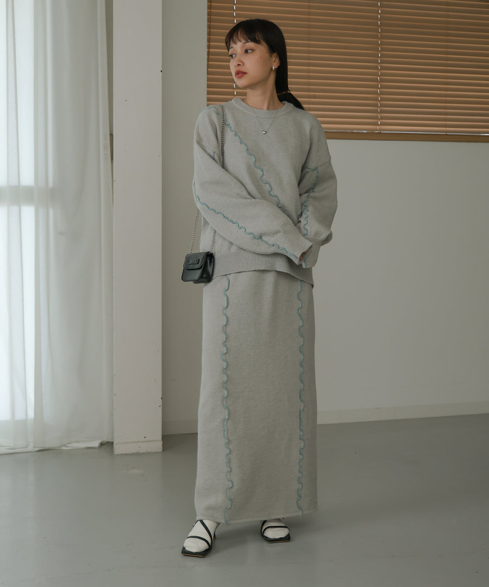 WAVE MELLOW KNIT SKIRT