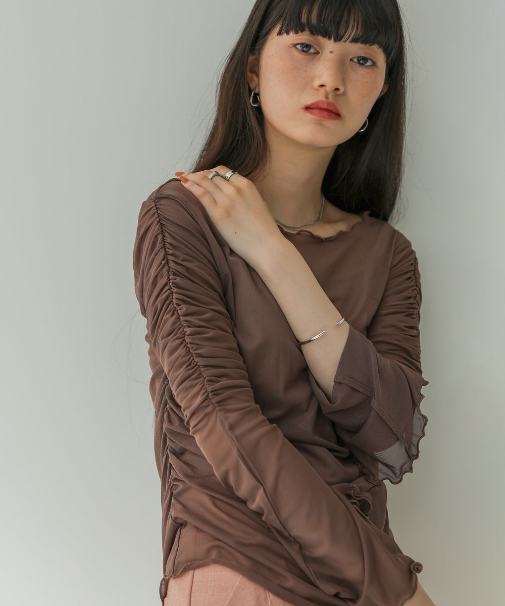 TULLE GATHER TOPS