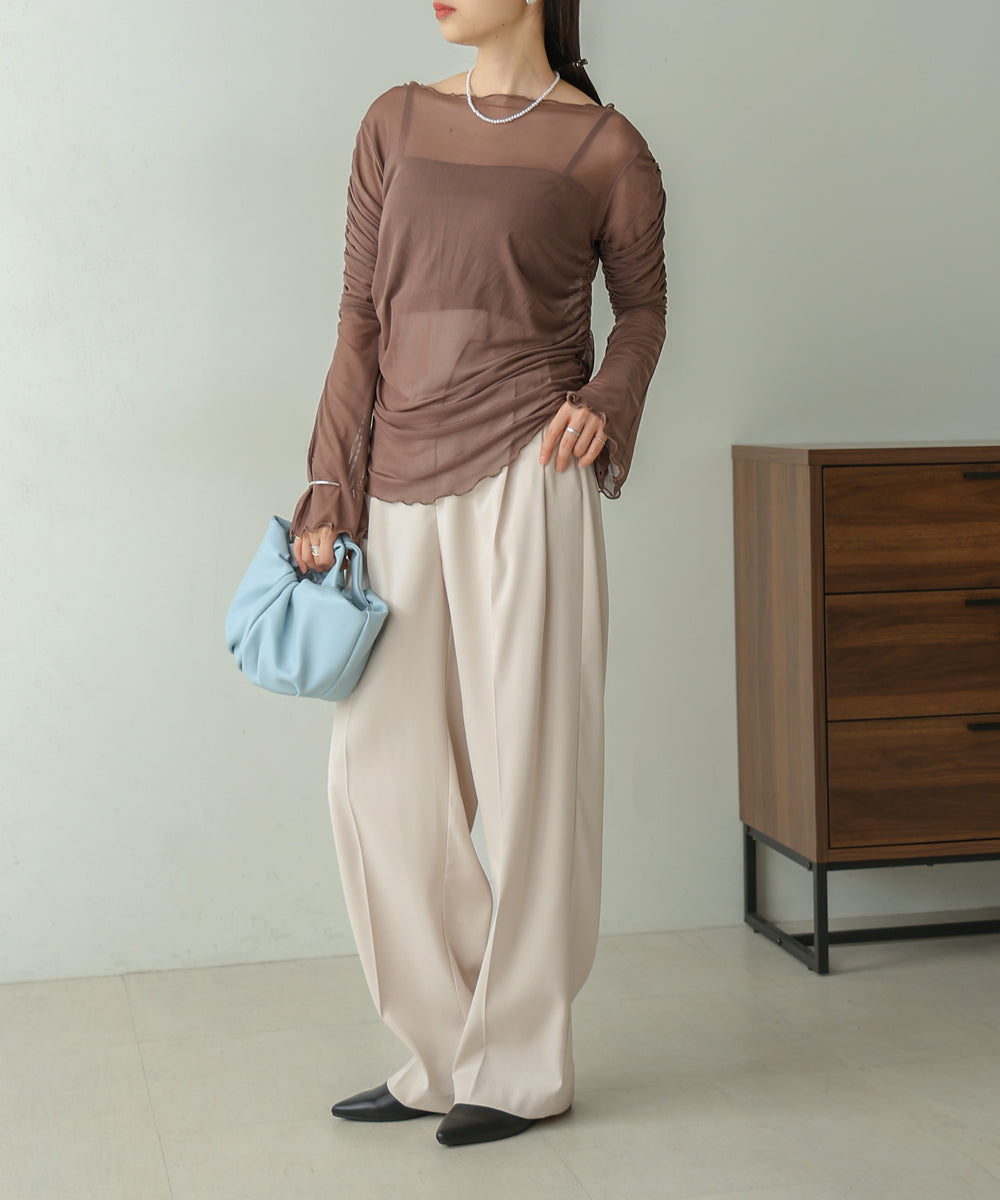 TULLE GATHER TOPS