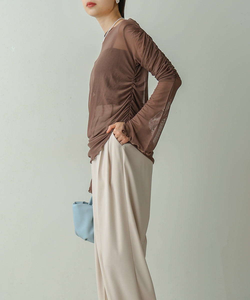 TULLE GATHER TOPS