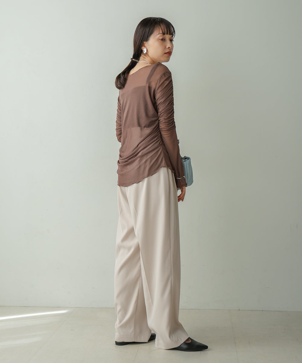 TULLE GATHER TOPS