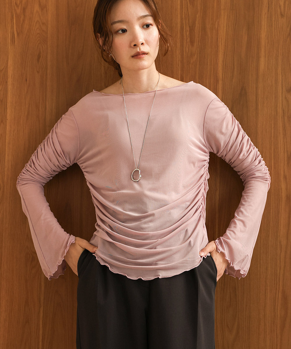 TULLE GATHER TOPS