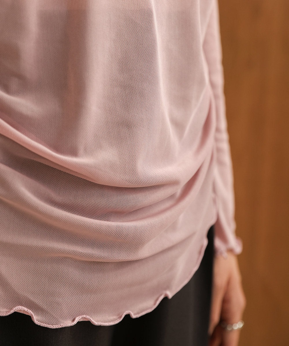 TULLE GATHER TOPS