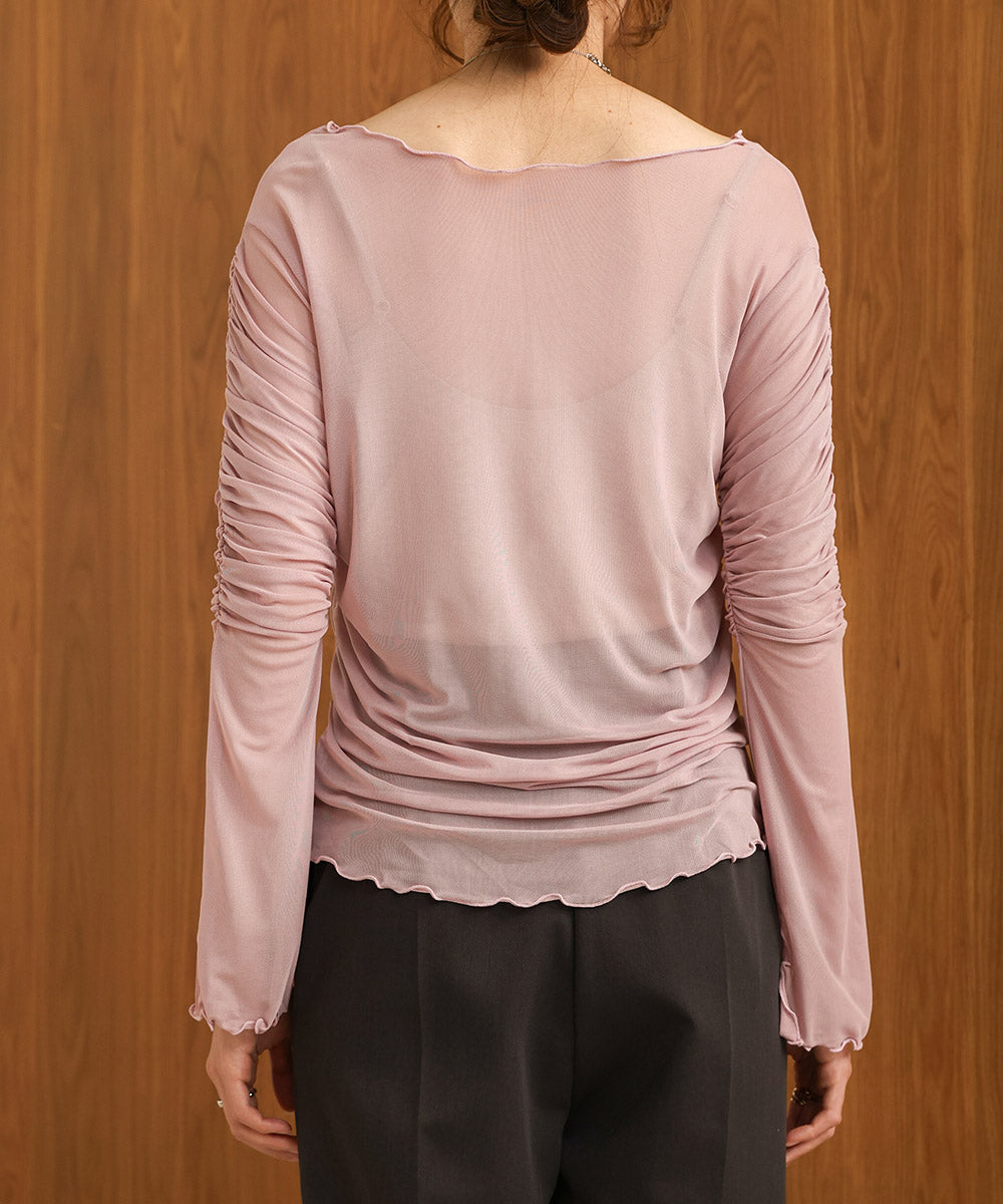 TULLE GATHER TOPS