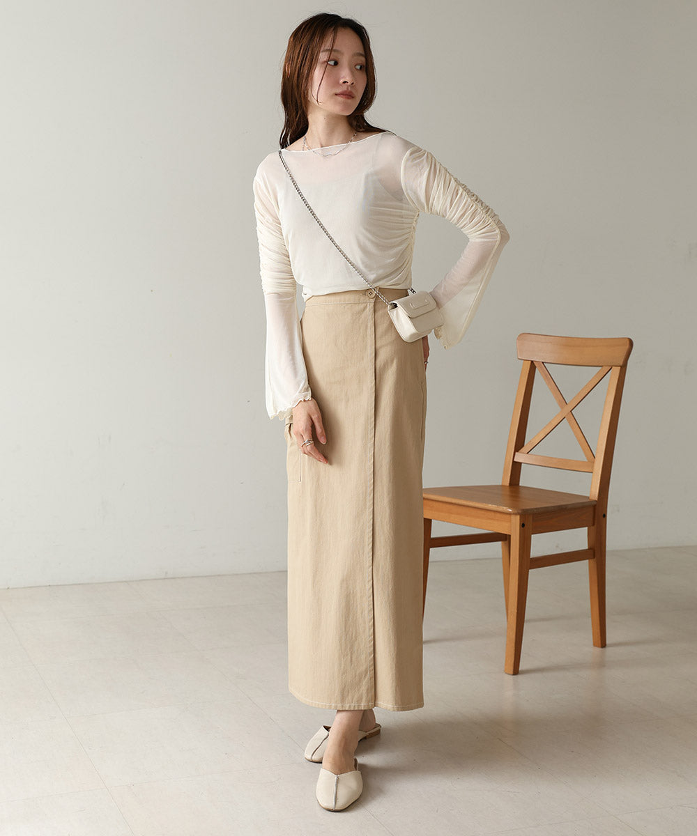 TULLE GATHER TOPS