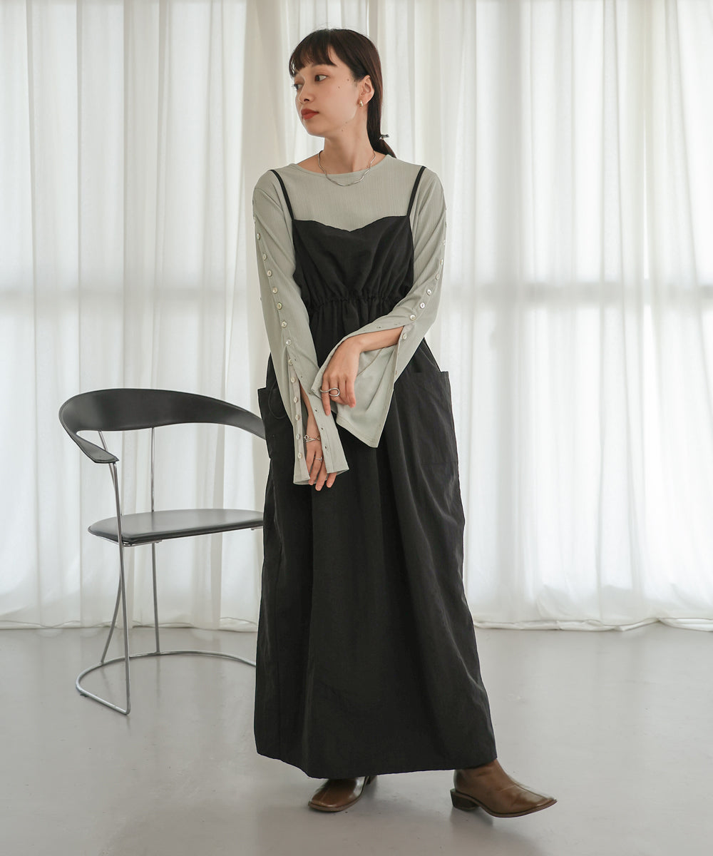 2WAY SLEEVE BUTTON TOPS