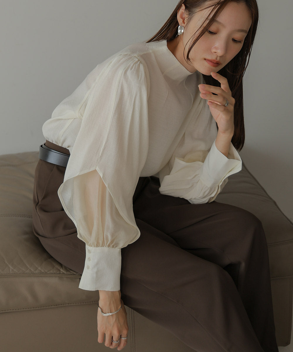 ORGANDY LAYERED BLOUSE
