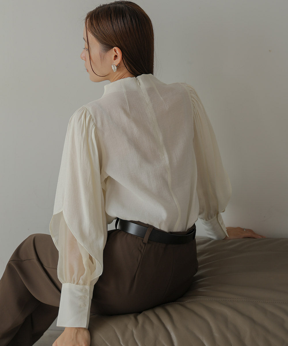 ORGANDY LAYERED BLOUSE