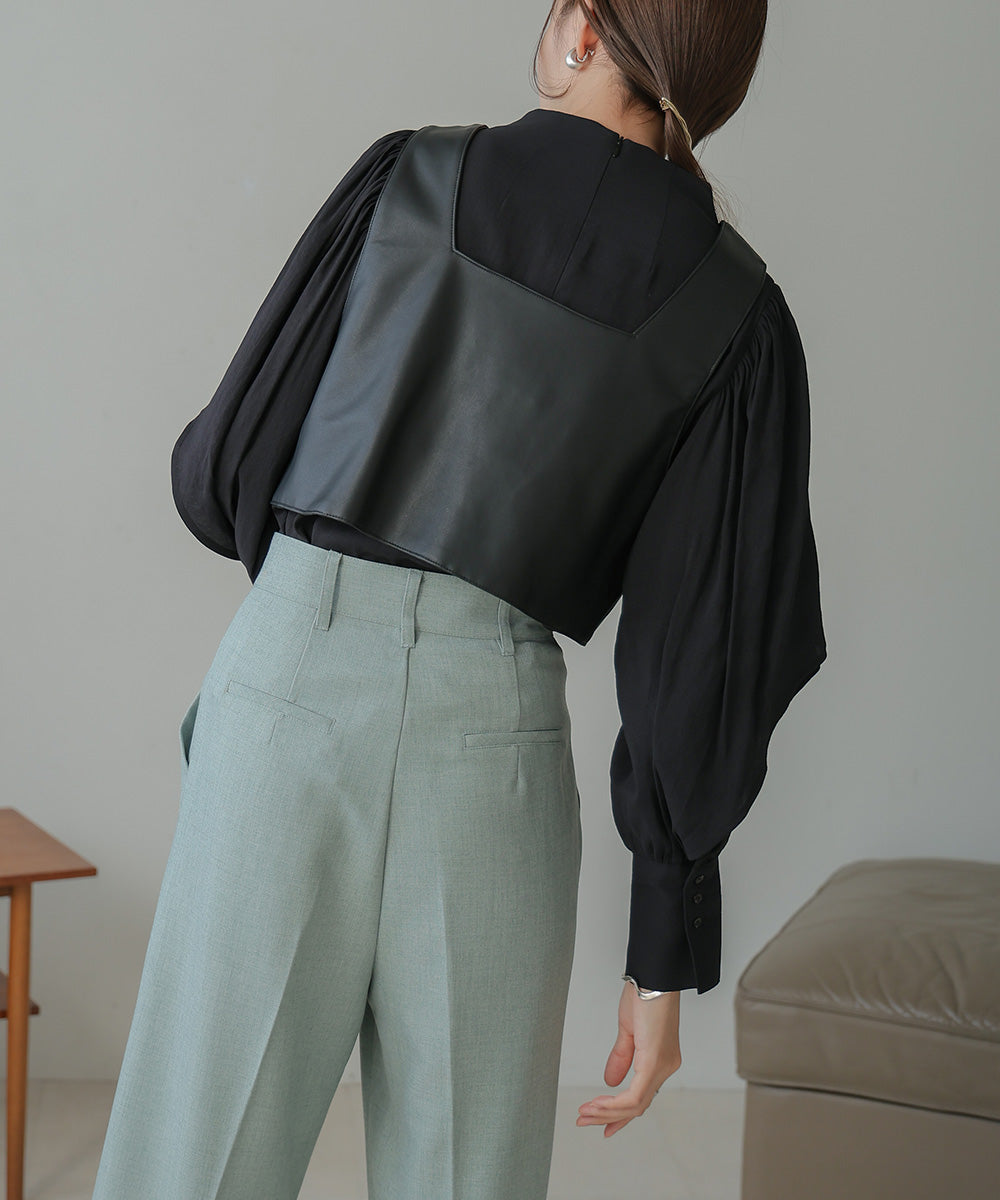 ORGANDY LAYERED BLOUSE