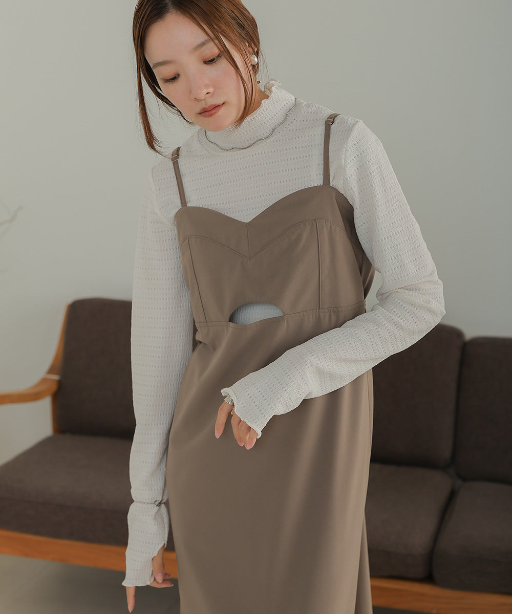 HIGH NECK EMBROIDERY TOPS