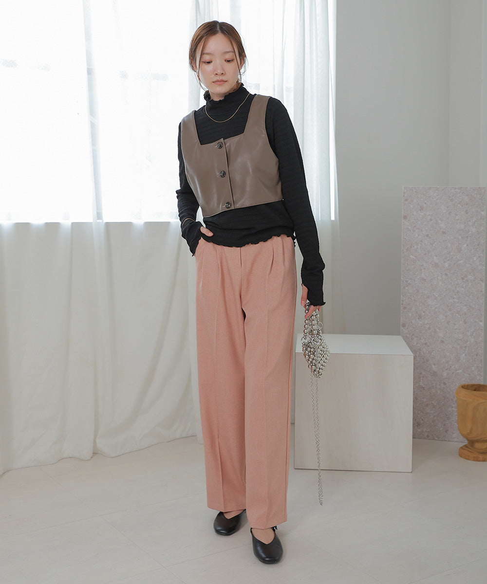 HIGH NECK EMBROIDERY TOPS