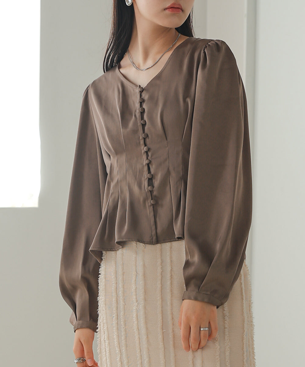 WAIST TUCK PEPLUM BLOUSE