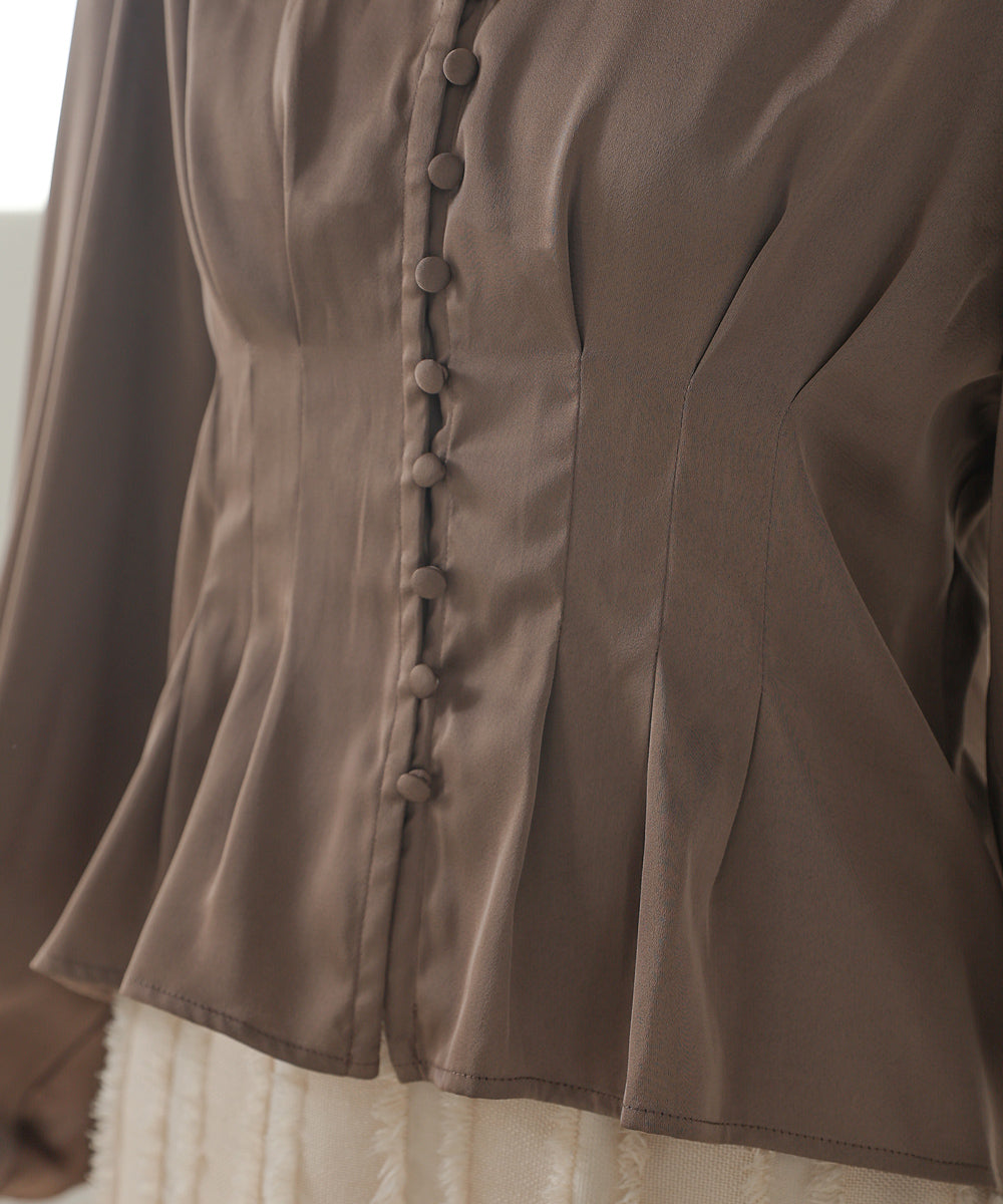 WAIST TUCK PEPLUM BLOUSE