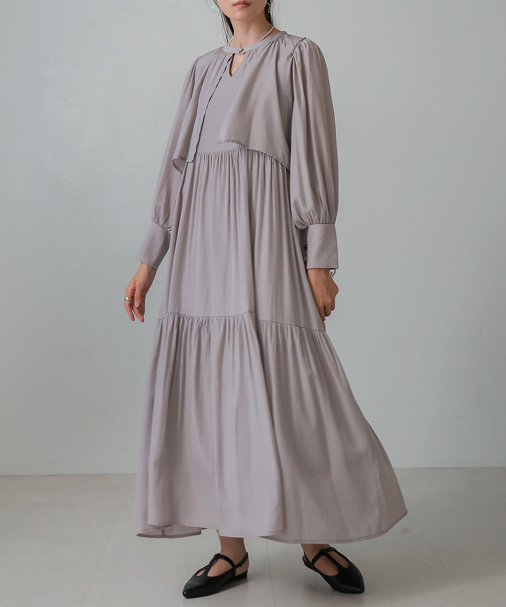 CAPELIKE TIERED ONEPIECE