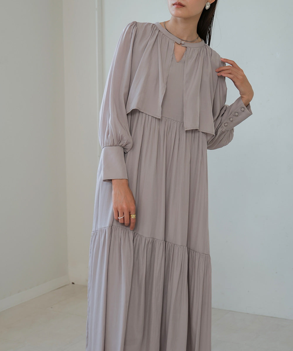 CAPELIKE TIERED ONEPIECE
