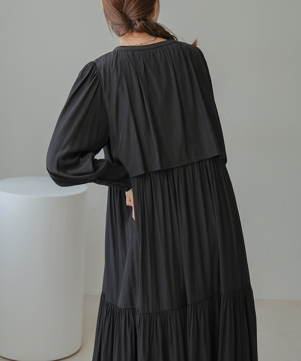 CAPELIKE TIERED ONEPIECE