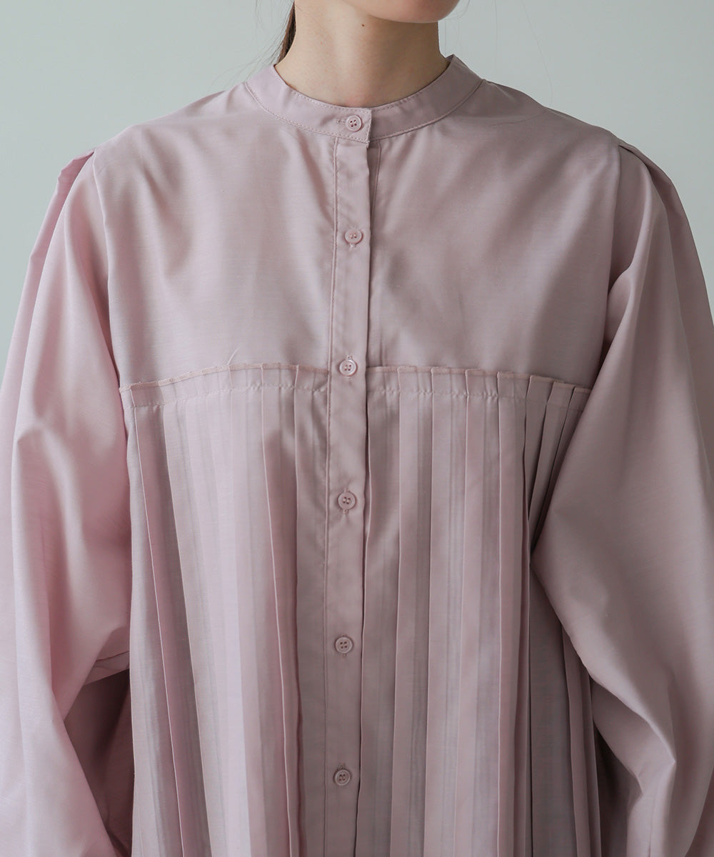 VOLUME SLEEVE PLEATED BLOUSE