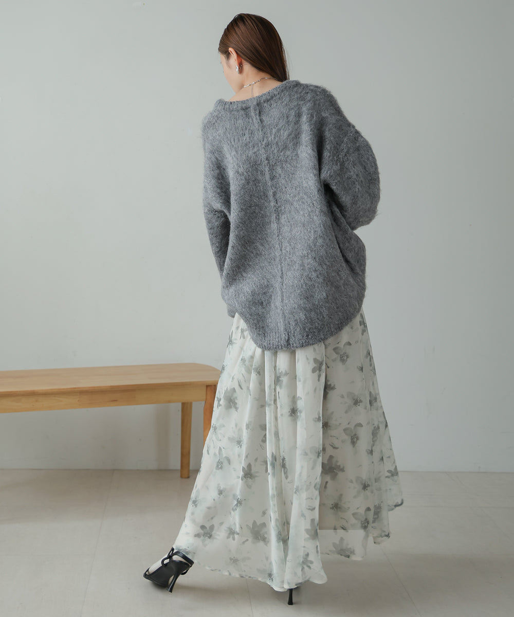 NUANCE FLOWER VOLUME SKIRT