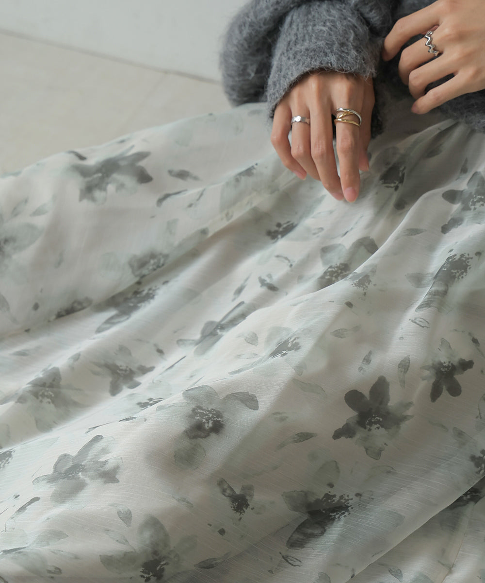 NUANCE FLOWER VOLUME SKIRT