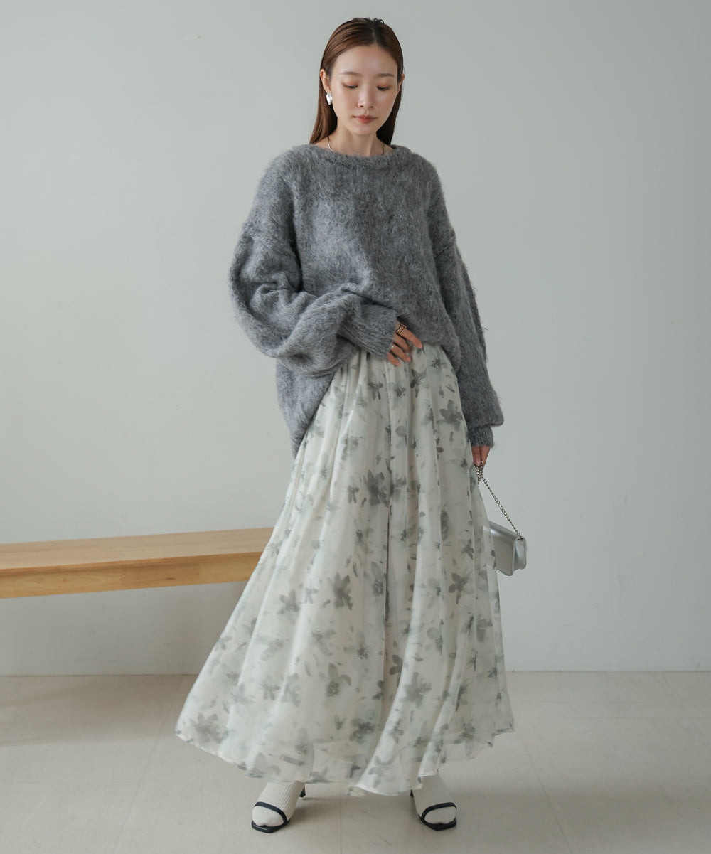 NUANCE FLOWER VOLUME SKIRT