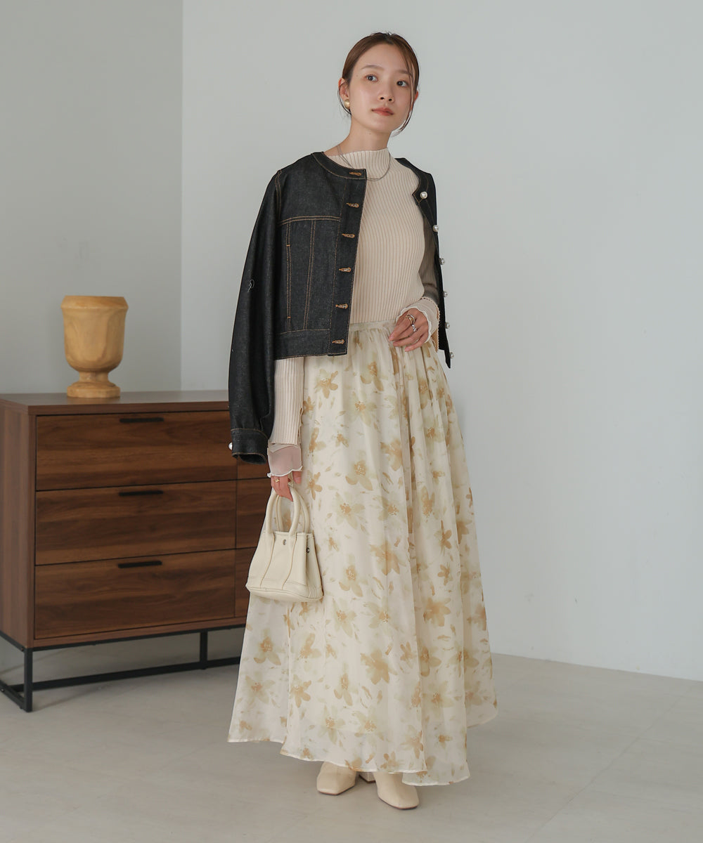 NUANCE FLOWER VOLUME SKIRT
