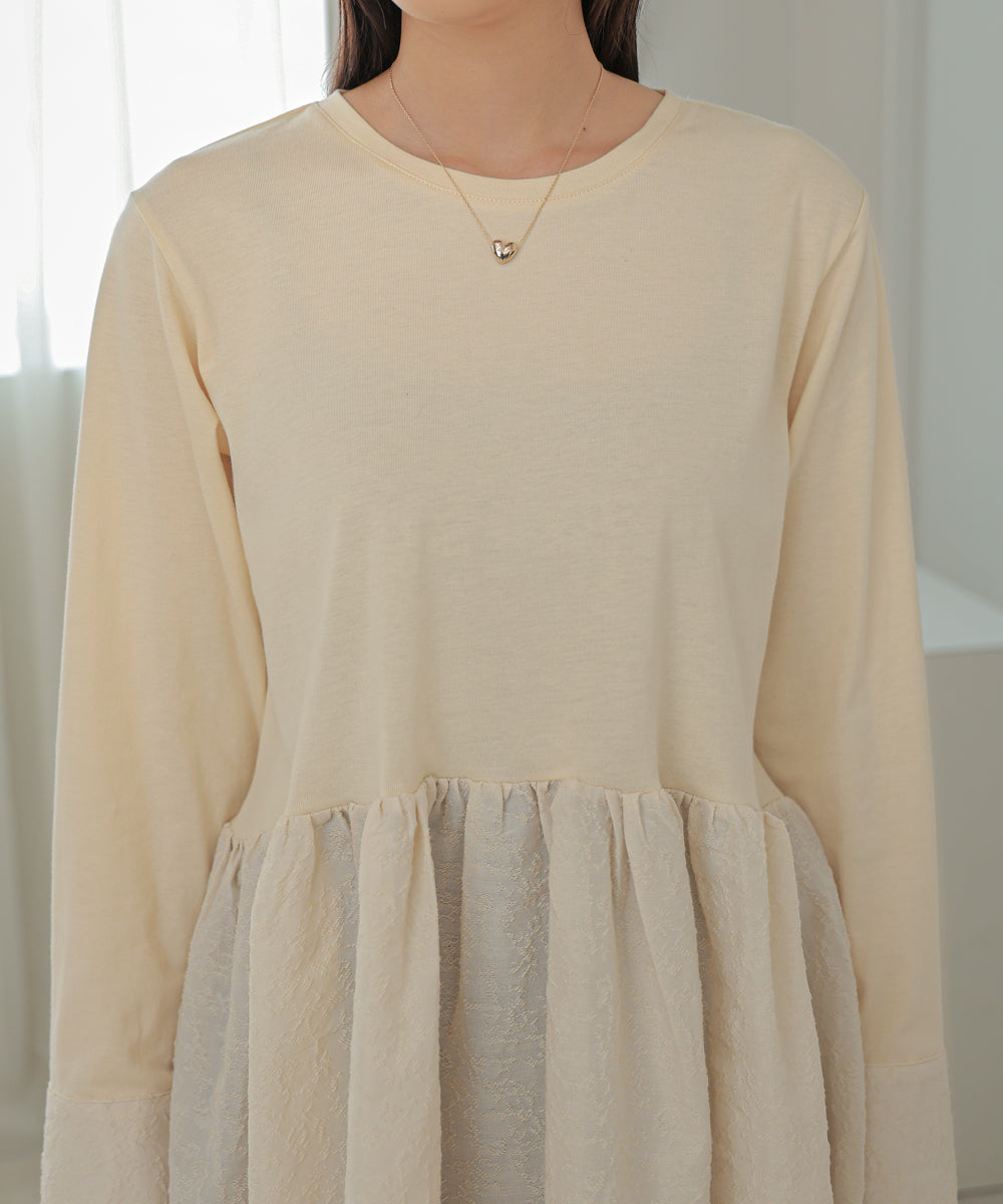 DOT BUTTON PEPLUM TOPS