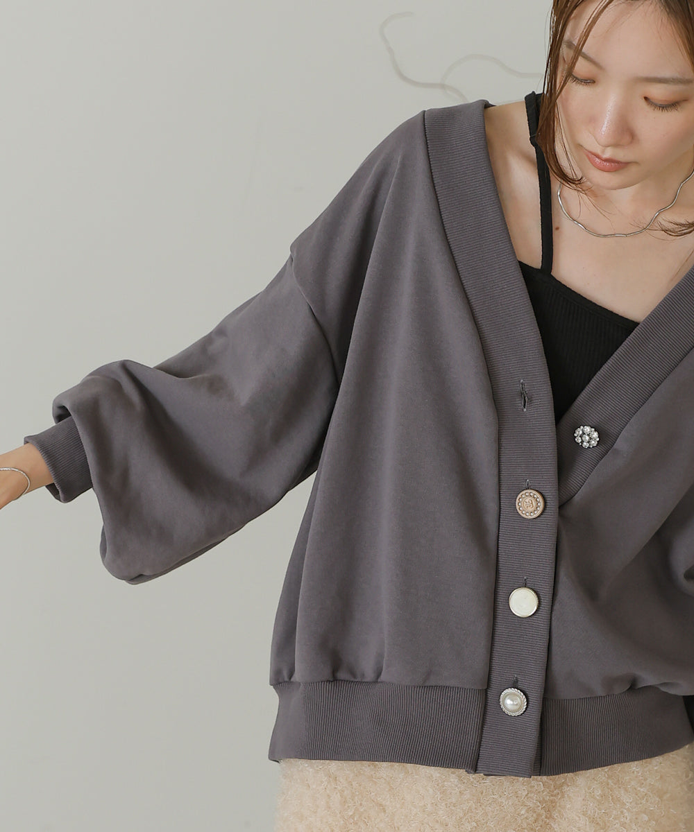 RANDOM BUTTON CARDIGAN
