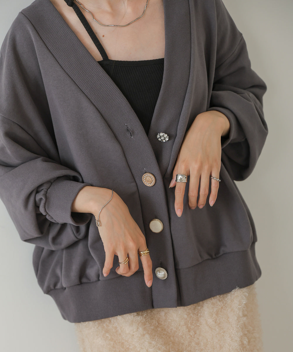 RANDOM BUTTON CARDIGAN