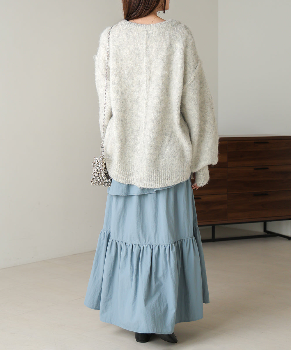 VOLUME SLEEVE MOHAYALIKE KNIT