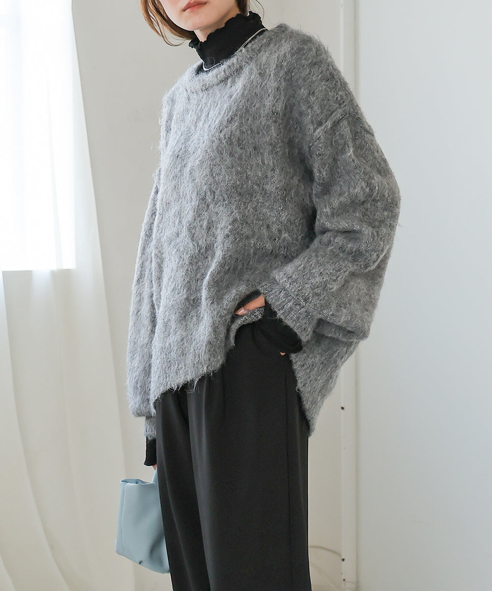 VOLUME SLEEVE MOHAYALIKE KNIT