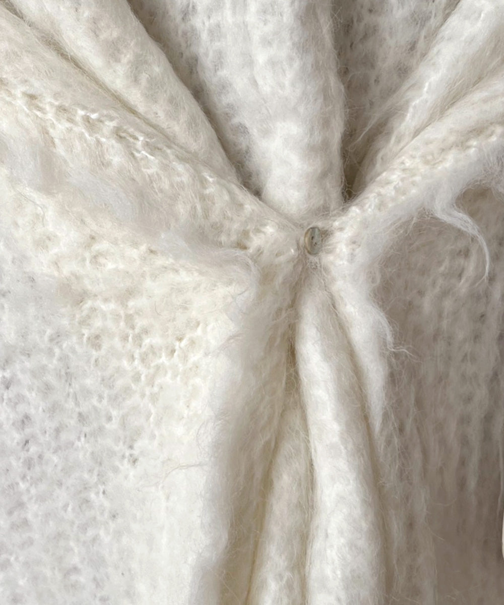 MOHAYALIKE SHAGGY KNIT CARDIGAN