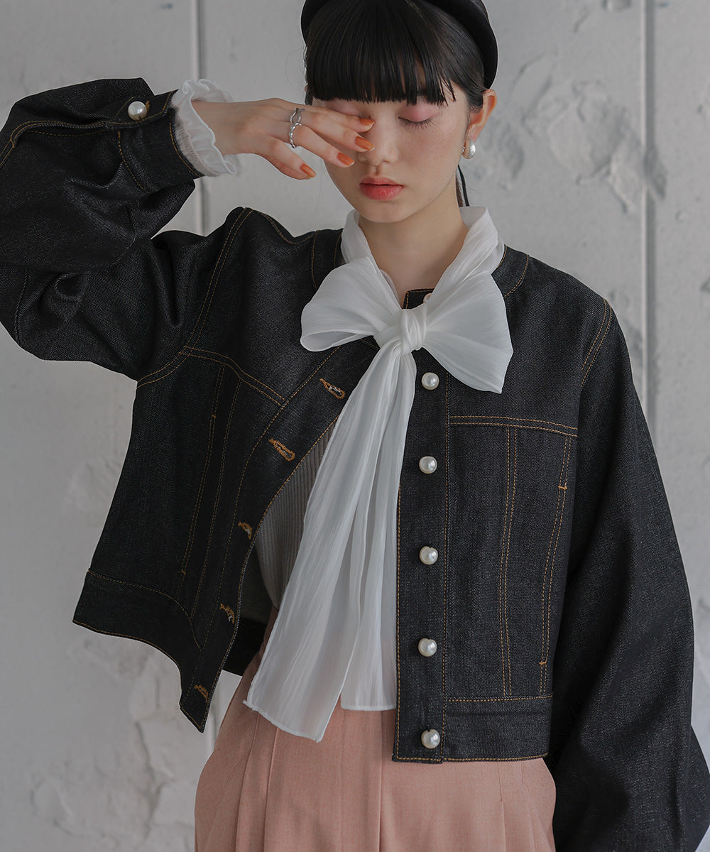 BOW TIE RIBBED KNIT