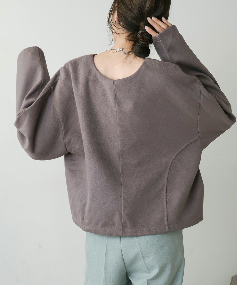2WAY KEY NECK PULLOVER