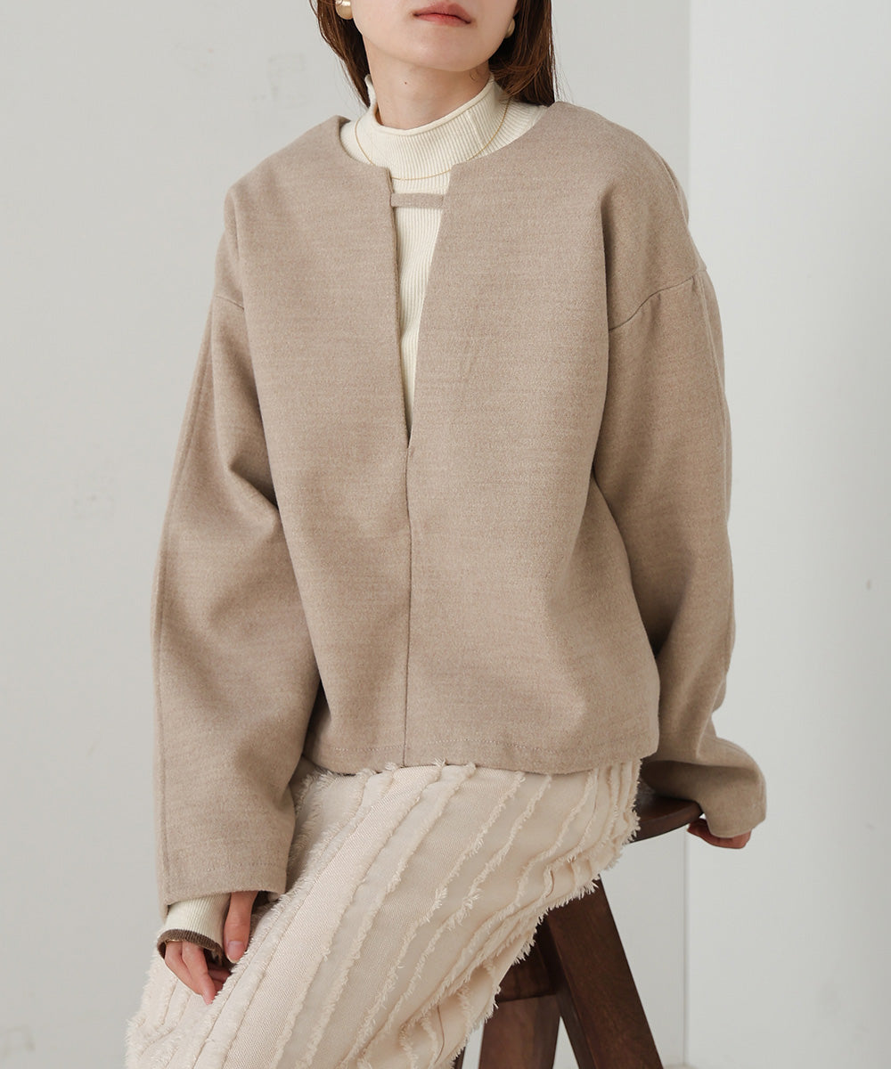 2WAY KEY NECK PULLOVER