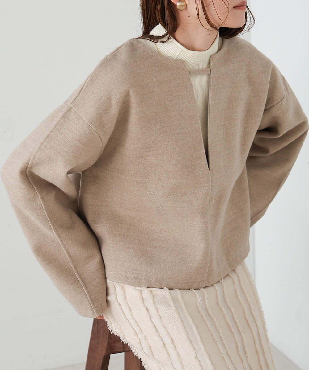 2WAY KEY NECK PULLOVER