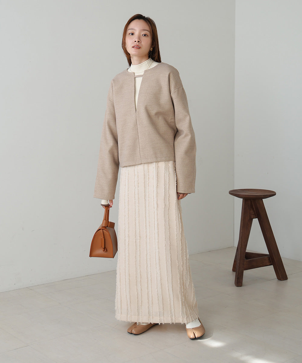 2WAY KEY NECK PULLOVER