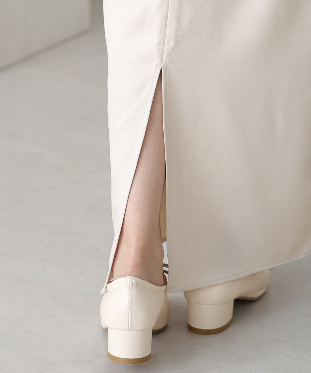 【低身長向けサイズあり】ペプラムIラインキャミワンピース