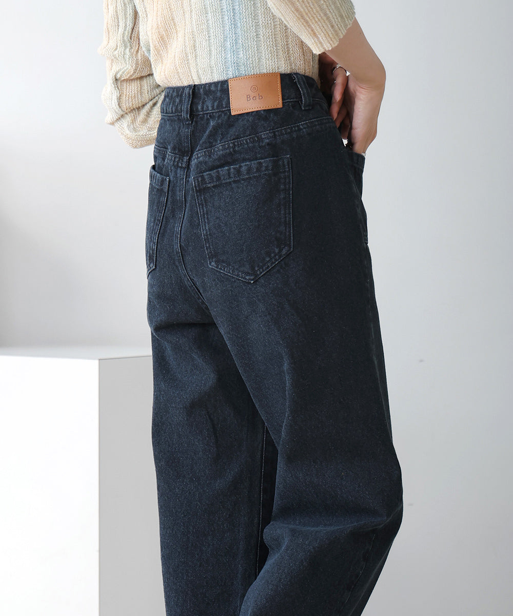 FRONT DOUBLE POCKET DENIM PANTS