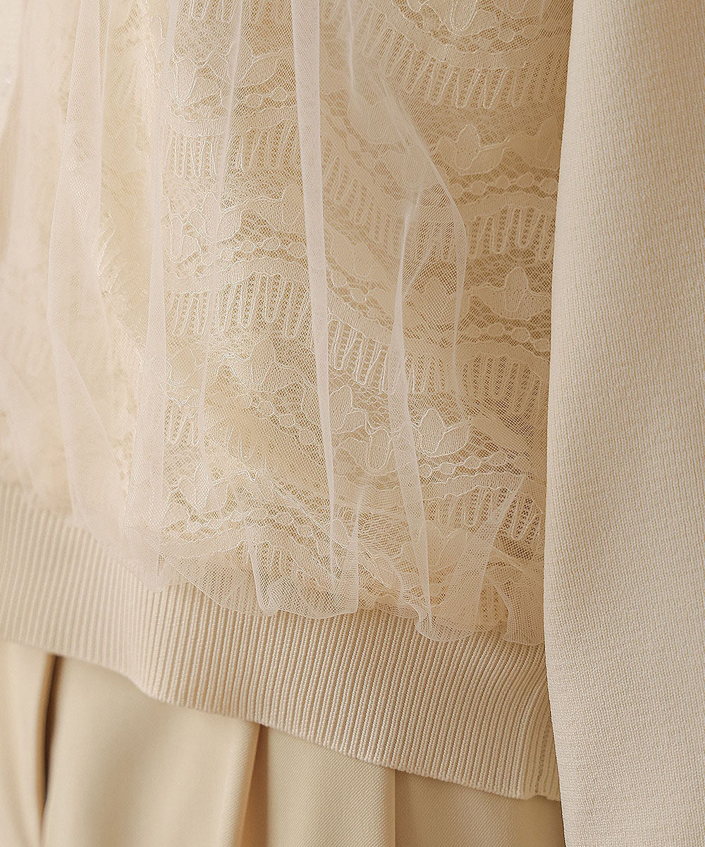 LACE TULLE CARDIGAN
