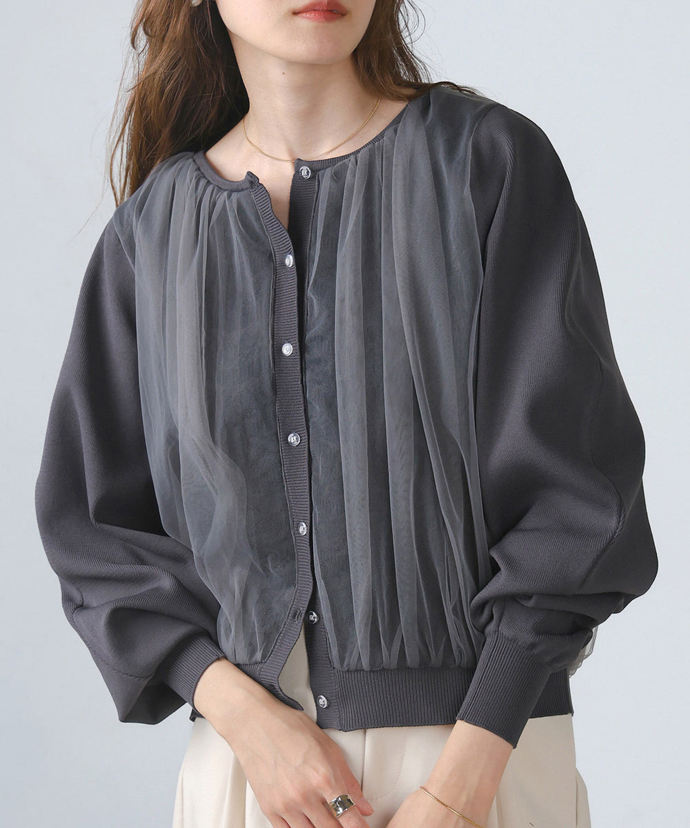 LACE TULLE CARDIGAN